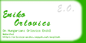 eniko orlovics business card